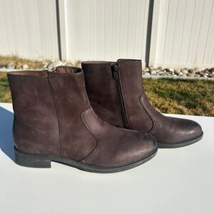 Abeo Dark Brown Ankle Boots women’s size 9 leather orthotic